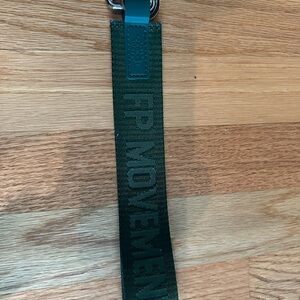 Free People Dark Green Embossed Strap Keychain